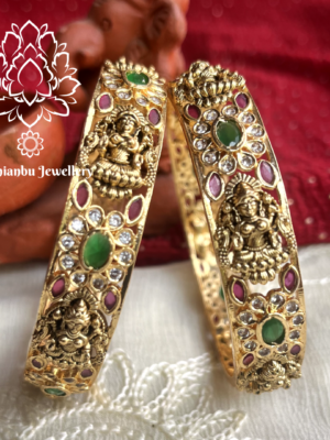 Lakshmi ruby emerald bangle