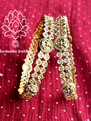 Lakshmi white stone bangles