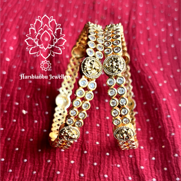 Lakshmi white stone bangles