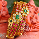 Ruby emerald flower bangles