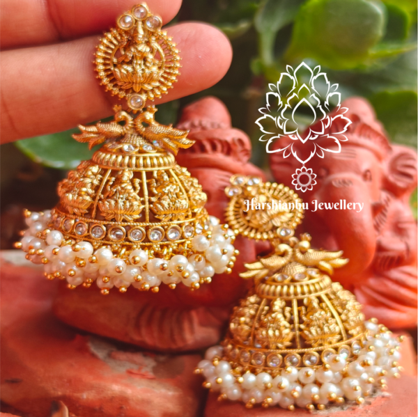 Bridal lakshmi pearl jhumkha