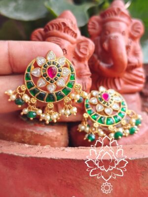 Jadau earrings