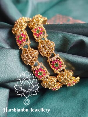 Lakshmi ruby antique bangles