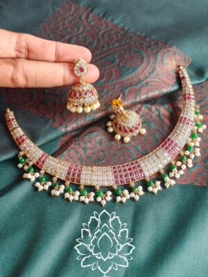 Chic choker with jhumkha