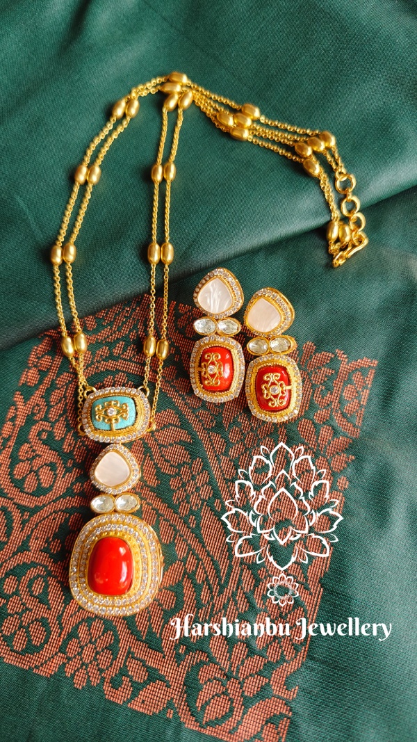 Royal kundan chain set