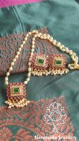 Sadhuram pendant set with pearl chain