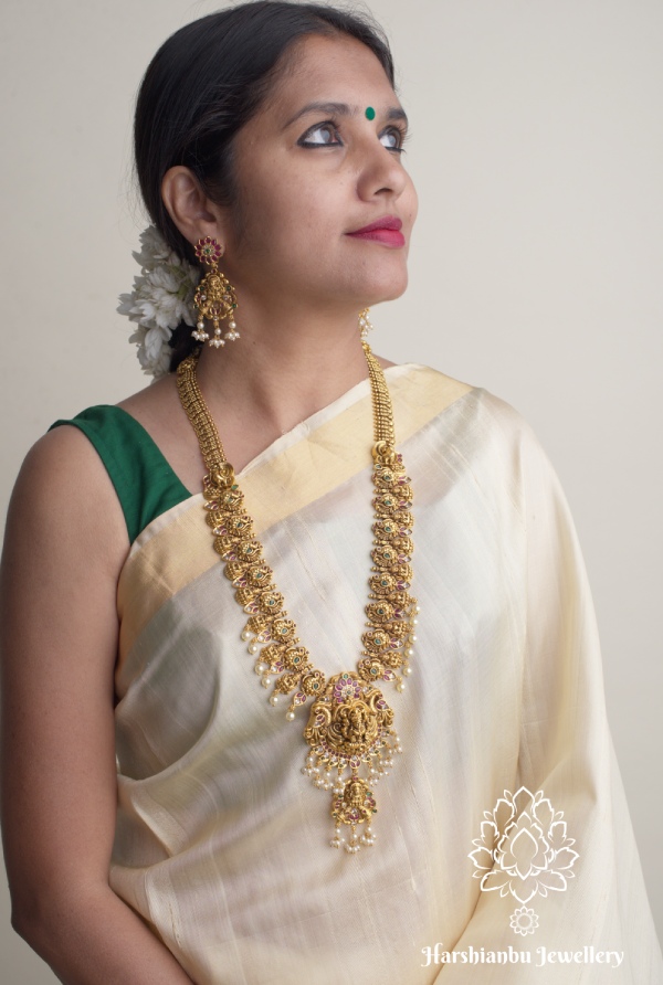 Lakshmi bridal haaram with earrings