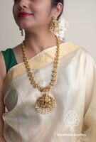 Trendy lakshmi haaram with earrings