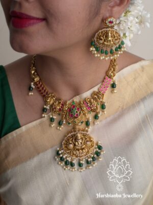 Jadau lakshmi necklace set