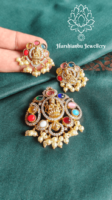 Lakshmi navratna pendant set