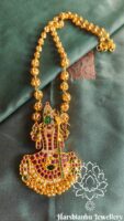 Kamakshi pendant with lotus chain