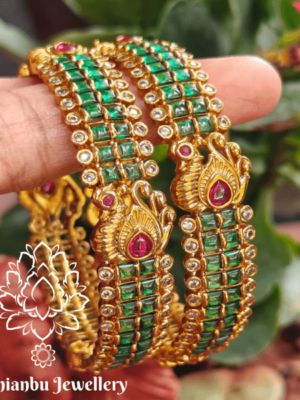 Peacock emerald bangles