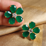 Dark green flower stud