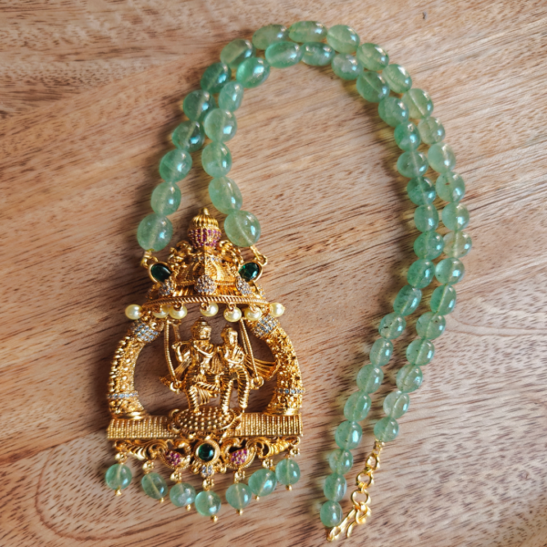 Radhey krishna jhoola pendant with beads