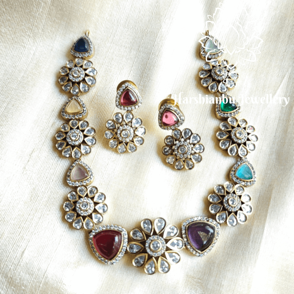 Multicolor victorian necklace