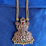 Thamarai lakshmi with double line lotus chain