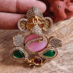 Ganesha multicolor stone pendant