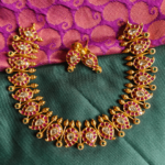 Mango ruby emerald necklace