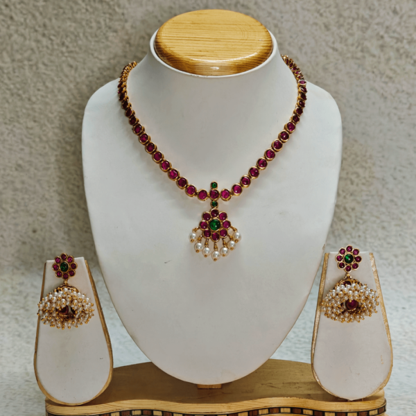 Nritya ruby kemp necklace