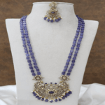 Victorian pendant set with purple beads