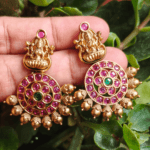 lakshmi antique earrings (Red green)