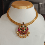 Amirtham attigai necklace (Ruby Jadau)