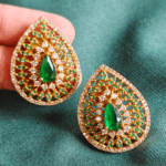 Tilak american diamond stud (Green white 2)