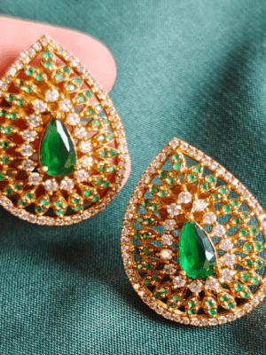 Tilak american diamond stud (Green white 2)