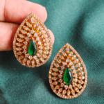 Tilak american diamond stud (Green white)