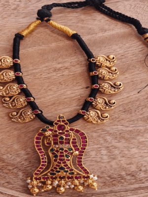 Pachaikili meenakshi mango necklace