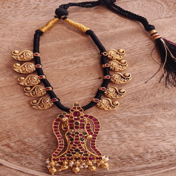 Pachaikili meenakshi mango necklace