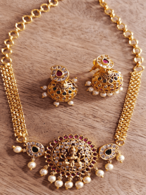 lakshmi choker with jhumkhas