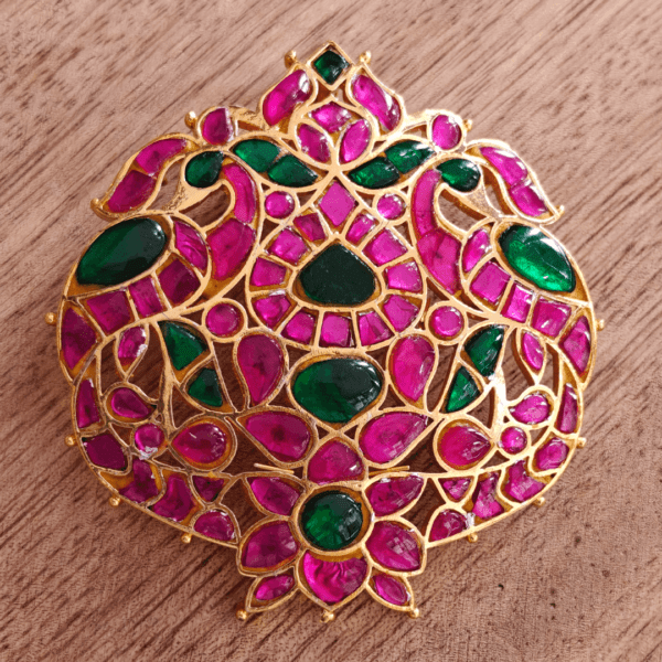 Double annam jadau pendant (Ruby combination)