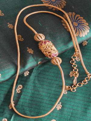 Ruby antique ball mogappu chain