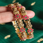 Lakshmi ruby flower bangles