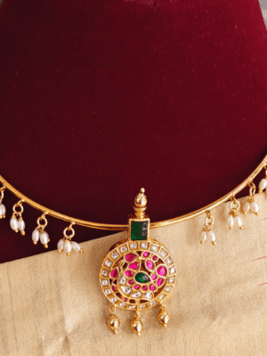 Annam jadau pendant with pearls hasli