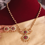 Kamalam kundan pendant set with ball chain