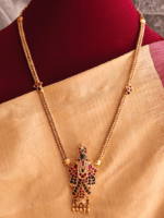 Panduranga pendant with double line lotus chain