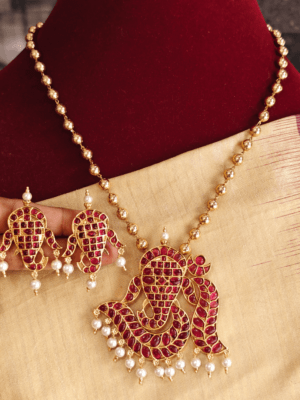 Thumbikkai vinayagar kemp pendant set