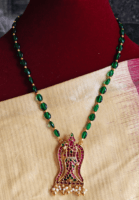 Pachaikili meenakshi with green beads