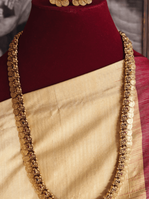 Antique annam kasu haaram with earrings