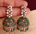 Victorian trendy jhumkha (Green)