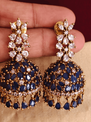 Victorian trendy jhumkha (Blue)