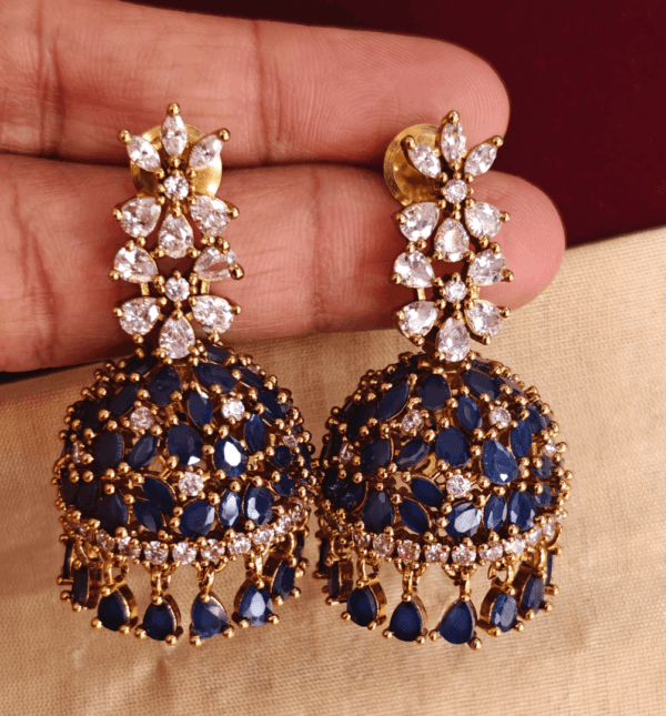 Victorian trendy jhumkha (Blue)