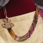 Kundan kamakshi in exclusive tourmaline beads