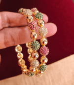 Ruby emerald ball bangles