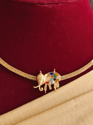 Chic elephant choker (Navratna)