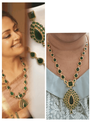 Jyothika emerald necklace set