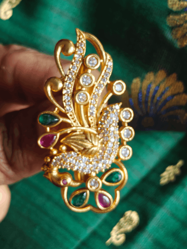 Peacock AD saree pin