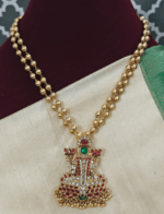 Kundan lakshmi with double line ball chain